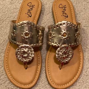 NWT gold sandals